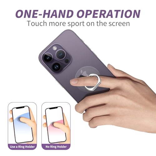 Jsoerpay Cell Phone Ring Holder, Transparent Ring Holder 360°Rotation Finger Ring Stand, Clear Cell Phone Kickstand Compatible with Most of Phones, Tablet and Case, (2Silver+1Black+1Rose Gold)