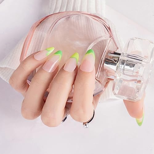6 Packs (144 Pcs) Medium Press On Nails Almond False Nails with Designs Fake Nails with Glue On Nails Set Stick On Nails for Women and Girls…