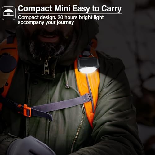 FLY2SKY 2 Pcs Black LED Camping Lights Tent Light Portable Rechargeable Survival Gear Camping Accessories Camping Equipment for Camping Hiking Backpacking Fishing Hurricane Emergency Outage