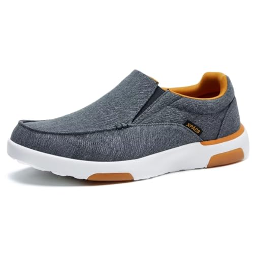 XPACS Mens Best Recovery Casual Shoes for Outdoor Hanging Out, Fashionabl Orthopedic Slip-On Shoes for Foot Pain, Slip Resistant Walking Shoes with Eva Rubber Sole Khaki Size 13.5