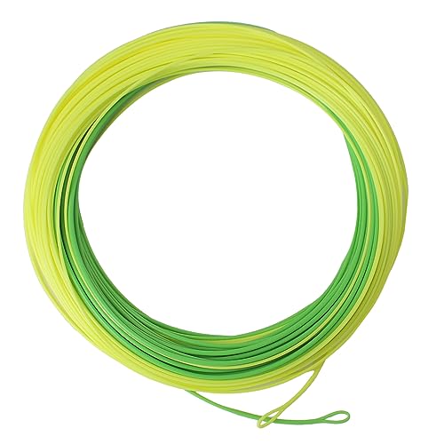 Fly Fishing Line with Welded Loop Floating Weight Forward Fly Lines 100FT (WF3F,Fluo Yellow+Fluo Green)