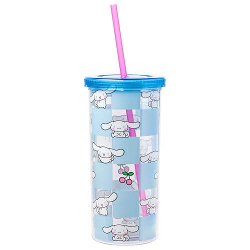 Silver Buffalo Sanrio Hello Kitty and Friends Tropical Stainless Steel Water Bottle Featuring Keroppi, Tuxedo Sam, Badtz-Maru, and Pochacco, 25 Ounces