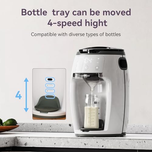 Instant Formula Maker Comfyer, Customizable and Automatic Formula Dispenser Machine with Accurate Temperature Control for Baby, Automatic Powder Blending for All Brands of Bottle and Formula, White