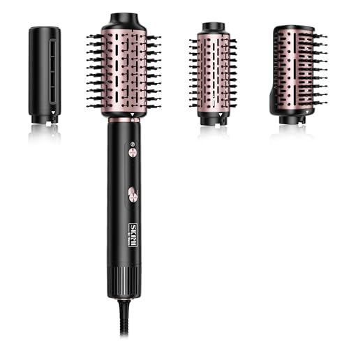 SKIMI Blow Dry Brush Hair Dryer Brush, 110000RPM High-Speed Hot Air Styler, for Fast Drying Curling Volumizing Straightening & Styling, Black & Pink