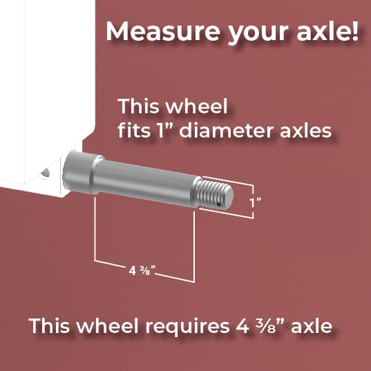 1" Bearing Log Splitter Wheel with Tire 4.8" wide X 8" diameter.