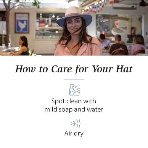 Wallaroo Women’s Kristy Fedora (Ivory/Black) – UPF 50+ UV Protection, Wide Brim, Packable, Adjustable, Medium Size – Women’s Fedora Sun Hat for Travel, Outdoor Adventures, Beach, Spring & Summer