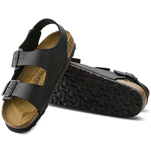 BIRKENSTOCK 34101 Birkenstock Milano Leather Women's Sandals, Dark Brown, 41