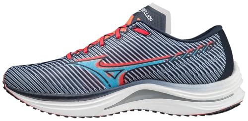 Mizuno Men's Wave Rebellion, Blue/Paradise Pink, 12.5