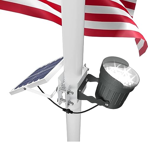 Ofuray Solar Flag Pole Light Outdoor,Dimmable Brightest Flag Pole Light Solar Powered, American Flag Coverage Led Solar Flag Pole Lights Outdoor Dusk to Dawn fit 1.5''-4'' Flagpole for House