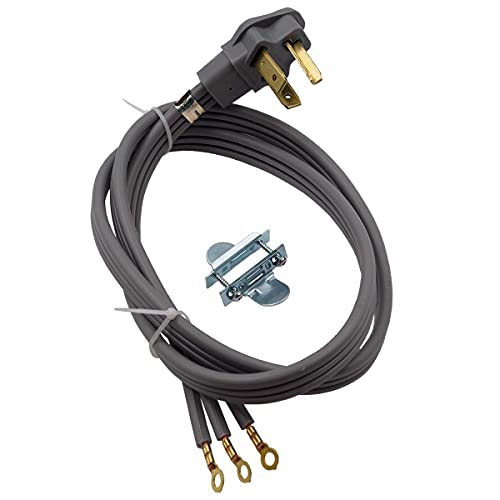 Supplying Demand 4 Foot Clothes Dryer Electrical Power Cord 3 Prong Wire 30 Amp 250 Volt