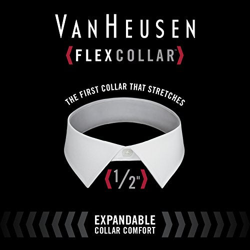 Van Heusen Men's Dress Shirt Slim Fit Flex Collar Stretch Solid, Hearth, 18" Neck 32"-33" Sleeve