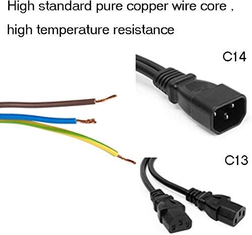 10-Pack UPS Server Y Splitter C14 to 2 x C13 Power Extension Cable Bundle