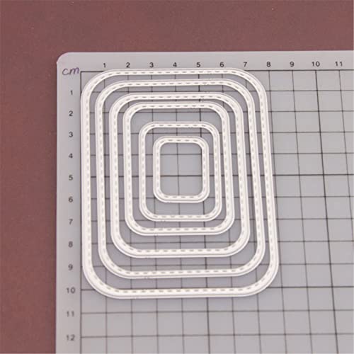 FAWENUCY Scrapbooking Die-Cuts, Layer Frame Net Set Metal Cutting Dies for Card Making, Paper Craft Punch Template, Background Embossing Stencils, DIY Album Décor (Honeycomb Grid-5.3x13cm)