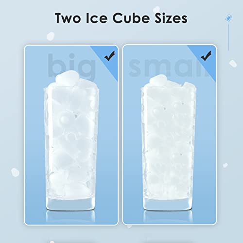 Xbeauty Ice Makers Countertop,Protable Ice Maker Machine with Self-Cleaning, 26Lbs/24H,9 Ice Cubes/8 Mins, Ice Scoop, and Basket for Home/Kitchen/Office/Party-White