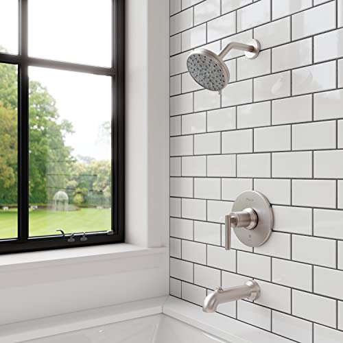 Pfister Capistrano Tub & Shower Trim Kit, Valve and Cartridge Included, 1-Handle, Spot Defense Brushed Nickel Finish, 8P8WS2CSOSGS