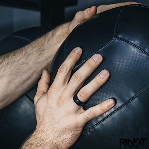 Rinfit Silicone Rings for Men - Mens Silicone Wedding Band - Infinity Silicone Ring Men - Rubber Wedding Rings - Patented Design - SetL, Size 8