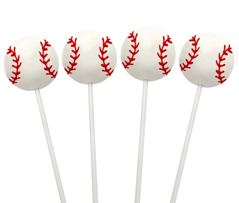 Baseball Candy Lollipops - 18 Count Individually Wrapped Suckers - Great for Baseball Party Favors - Sports Snacks - Baseball Goodie Bags - Softball Team Treats