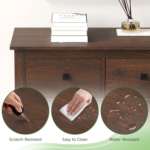 Vikiullf 7 Drawers Dresser - Farmhouse Dressers for Bedroom, Wood Rustic Dresser, Storage Cabinet for Bedroom, Living Room, Hallway