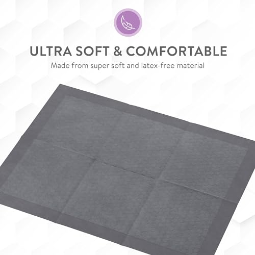 Inspire Ultra Underpads Incontinence Bed Pads | Chic Gray Modern Design | Hospital Bed Pads Disposable Adult Extra Large Chux Pads | Medical Bed Linens | Chucks Pads Disposable Adult