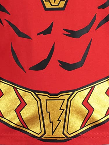 WARNER BROS DC Comics Shazam Little Boys' T-Shirt with Cape (Red, 10) - 4