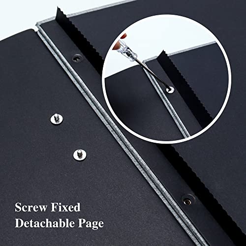 Vienrose Photo Album Self Adhesive 4x6 5x7 3x5 8x10 10x12 Scrapbook Album DIY Scrap Book with A Metallic Pen (13"x12.6" 60 Pages, White)