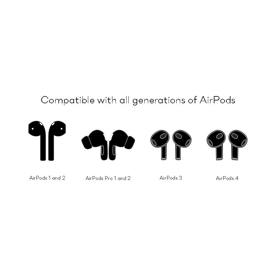 Tapper Black Lamb Leather/Black Steel Strap for AirPods & AirPods Pro