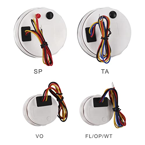 MOTOR METER RACING EVO Series Digital 6 Gauge Set - Blue Red White Green Switchable LED - 3-3/8" 85mm GPS Speedometer & Tachometer - 2-1/16" 52mm Voltage, Fuel Level, Water Temperature & Oil Pressure