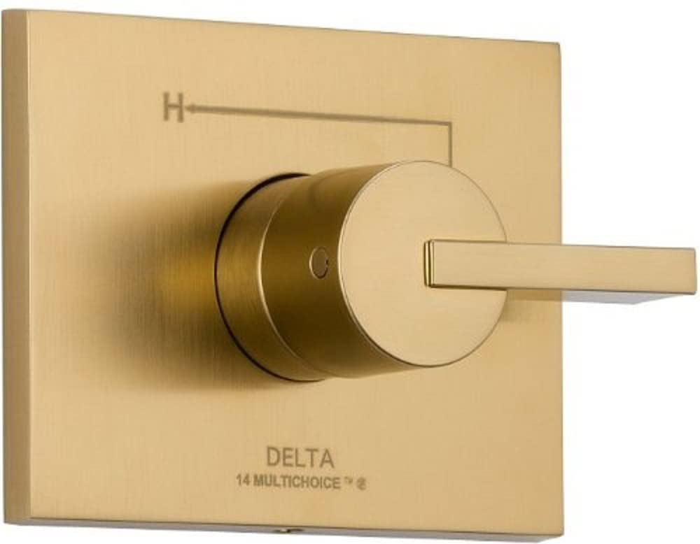 Delta Faucet Vero 14 Series Single-Function Shower Handle Valve Trim Kit, Champagne Bronze T14053-CZ (Valve Not Included)