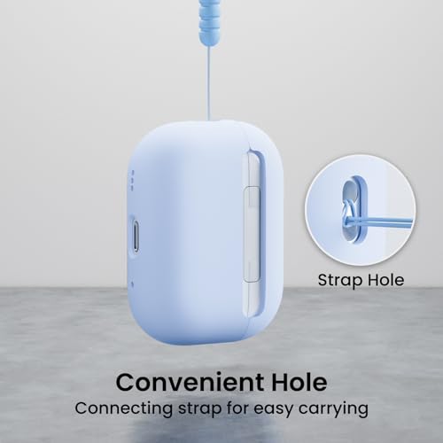 ORNARTO Compatible with AirPods Pro 2 Case 2022, Full Protective Soft Silicone for AirPods Pro 2nd Generation Case, Front LED Visible Skin Cover-Pastel Lilac