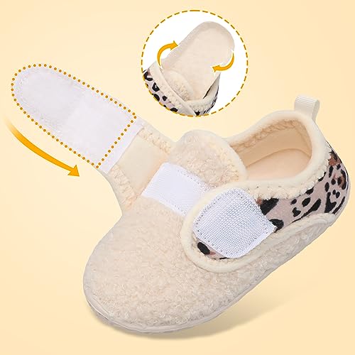 L-RUN Infant Baby Boys Girls Slipper Sneaker Toddler Non-Slip First Walker House Shoes for Kids Pattern M US 5.5-6 Toddler