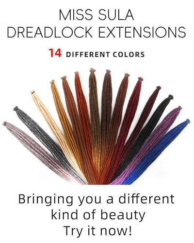 24 Inch Dreadlock Extensions 0.6 cm Width 20 Strands-Natural Black,Soft Hippie SE Dreads Synthetic Loc Extensions for Women and Men(24"-2 Packs,1B)