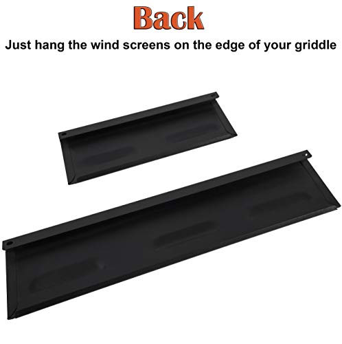 EasiBBQ 5015 Wind Guards for Blackstone 36" Griddle, Blackstone Griddle Accessories for Blackstone 36 inch Griddle, Wind Screens for Outdoor Cooking, Heat Shield, Compatible with Rear Grease Cup