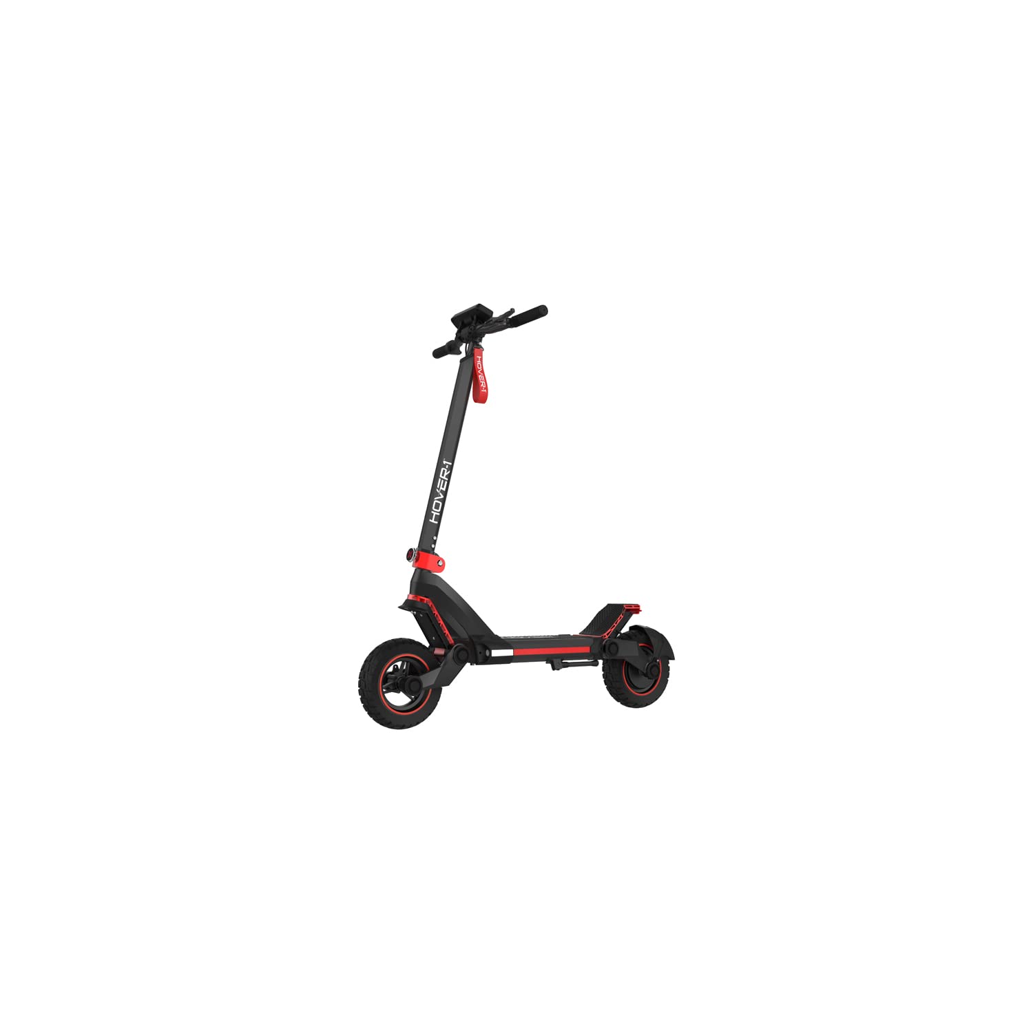 Hover-1 Night Owl Electric Folding Scooter, 31 MPH Top Speed, 37 Mile Range, 1200 Watts Max Power, 10.5” Offroad Tires, Dual Disc Brakes, Front & Rear Suspension Motorized Scooter for Adults & Teens