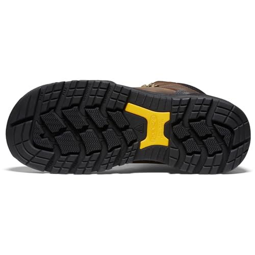 KEEN Utility Men's Independence 6" Leather Waterproof Soft Toe Work Boots, Black/Black, 10