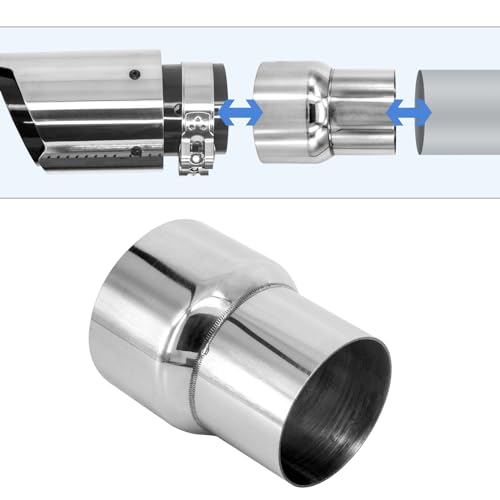 Atokrtact 2"ID to 2.5"ID Exhaust Pipe Reducer Adapter 304 Stainless Steel for Universal Car Connector (2"ID - 2.5"ID)