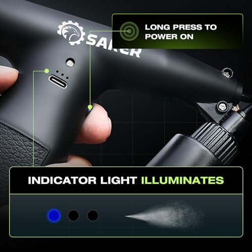 Saker Electric Paint Sprayer for Car Paint Scratch Repair, Cordless Handheld Airbrush for Cars High Power Spray Paint Gun for Painting Cabinet,Paint Repair and DIY(1 Gear 0.5 MM)