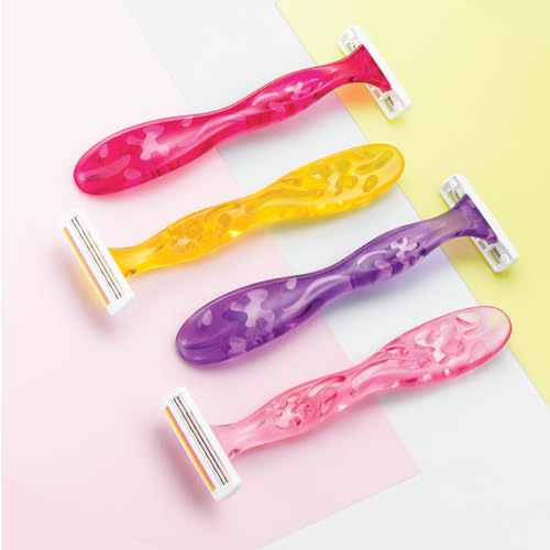 BIC Soleil Simply Smooth Women's Disposable Razors, 3 Blades With Moisture Strip For a Silky Smooth Shave, 8 Piece Razor Set