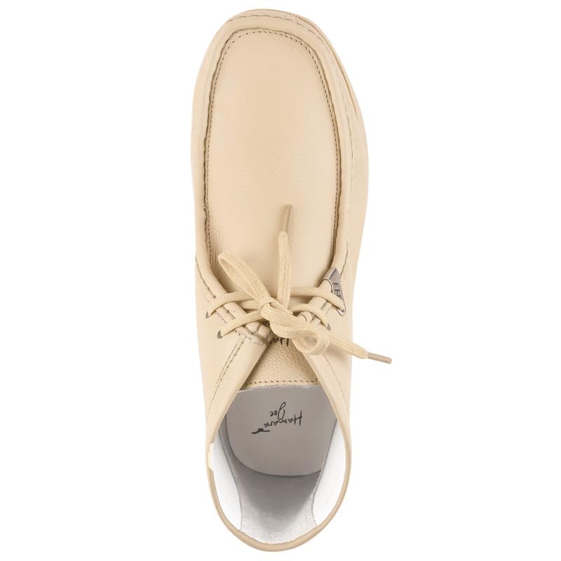 LIBERTYZENO HAMARA JOE Mens Genuine Leather Moccasin Toe Lace Up Casual Chukka Boot Shoes HJ101 Beige 10.5