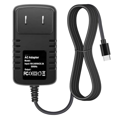 Jytyto 5V USB Type C AC/DC Adapter Replacement Charger for LAMPICK C055 Travel Makeup Mirror with Lights 1000 mAh Rechargeable Battery DC5V