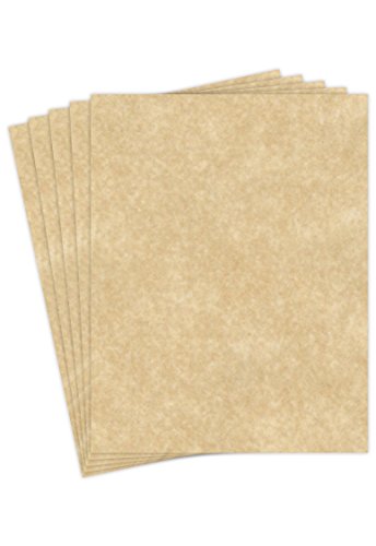 Aged Stationery Parchment Recycled Paper | 65Lb Cover Cardstock | 8.5” x 11” Inches | 50 Sheets Per Pack