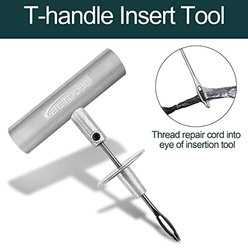 BETOOLL Universal Tire Repair Kit, Heavy Duty Sets of 2-24pcs Emergency Tire Plug Kit, for car Motorcycle, Truck, ARB,ATV, Tractor, RV, SUV, Trailer