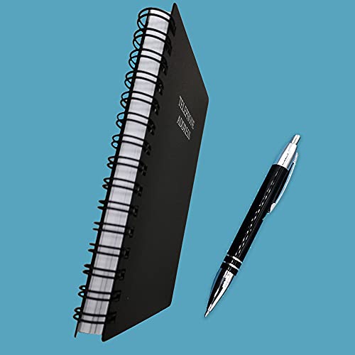 Telephone Address & Birthday Book with Tabs, Address Log Book for Contacts, with Phone Numbers, Addresses, Birthday & Password. Alphabetical A-Z Organizer, Black, 3.5x5.25 inch