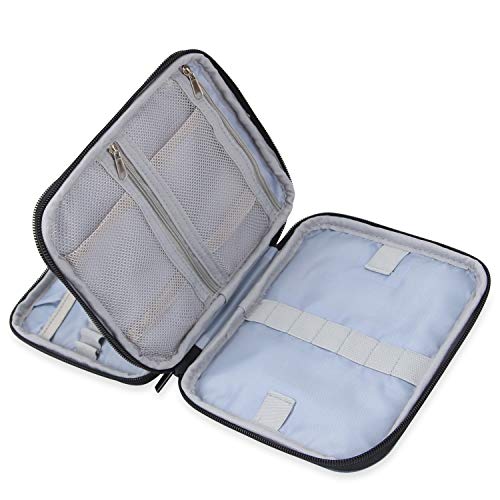 Teamoy Organizer Case for Interchangeable Circular Knitting Needles, Crochet hooks and Knitting Accessories, Keep All in Place and Easy to Carry, Blue (No Accessories Included)