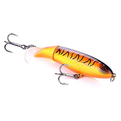 HENGJIA Fishing Lure for Bass, Whopper Lure Plopper Lures Kit for Bass Trout, Topwater Lures with Floating Rotating Tail for Freshwater Saltwater