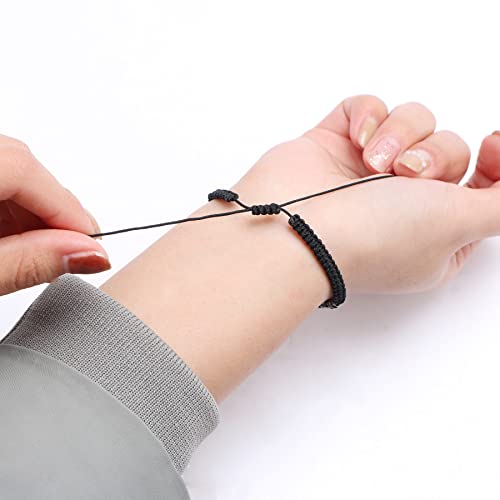 JoycuFF Woman Jewelry Morse Code Bracelets for Her Inspirational Adjustable Handmade Jewelry for Women Trendy Wrap Morse Code Bracelet