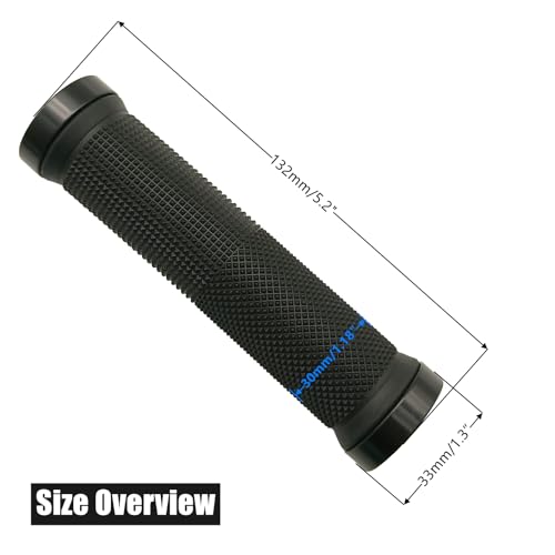 RYANGO Bike Handlebar Grips, MTB Grips with Elastic Grainy Design Bike Grips Double Lock, Bike Handlebar Grips Bicycle Grips for BMX, Foldable Urban Bicycles, E-Bike, Scooter