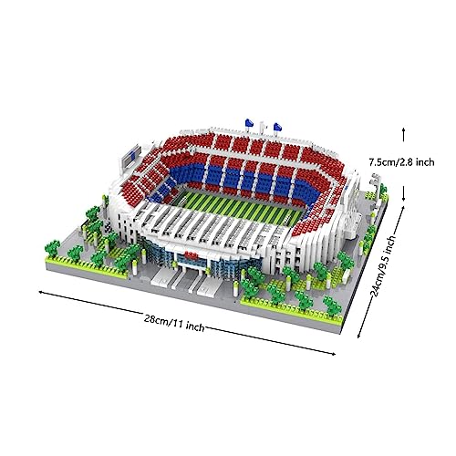 Barcelona Soccer Stadium Micro Blocks Building Sets, Micro Mini Bricks Architecture Building Block Sets for Adults, Football Field Building Blocks Gift for Girls and Boys Aged 14 and Up