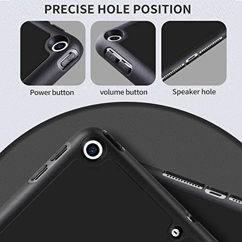 Aoub Case Compatible for iPad 9.7 inch 6th/5th Generation Case 2018/2017 with Pencil Holder, Thin Lightweight Smart Stand Cover, Auto Wake/Sleep, Model A1822/A1823/A1893/A1954, Black