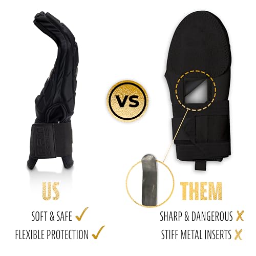 Franklin Sports MLB Baseball + Softball Sliding Mitt - CFX PRT Adult Protective Baserunning Sliding Glove - Left + Right Hand Mitt - Hand + Wrist Protector for Running - Black + Gold - One Size