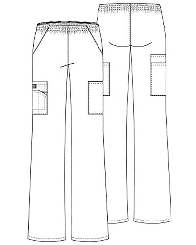 Dickies Women's Signature Elastic Waist Scrubs Pant, Pewter, Large Petite